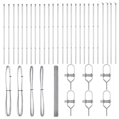  horganyzott huzalfal 13 oszloppal 1.6x50 m horganyzott acél