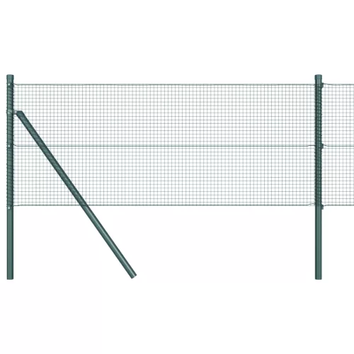  Hegesztett Drót Kerítés 7 oszloppal Zöld 0.4x10 m Acél