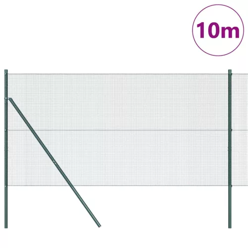  Kerítésoszlop Zöld 10 x 1 m (12 x 12 mm háló) Acél
