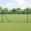  Fém kerítésoszlop készlet 2 db Zöld Fém, PVC bevonat 25 x 1 m