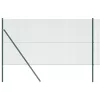  Fém kerítésoszlop készlet 2 db Zöld Fém, PVC bevonat 25 x 1 m