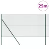  Fém kerítésoszlop készlet 2 db Zöld Fém, PVC bevonat 25 x 1 m