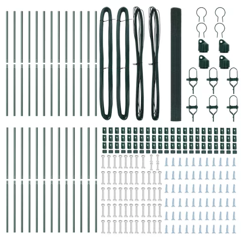  hegesztett drótkerítés 13 oszloppal Zöld 1.5x50 m acél