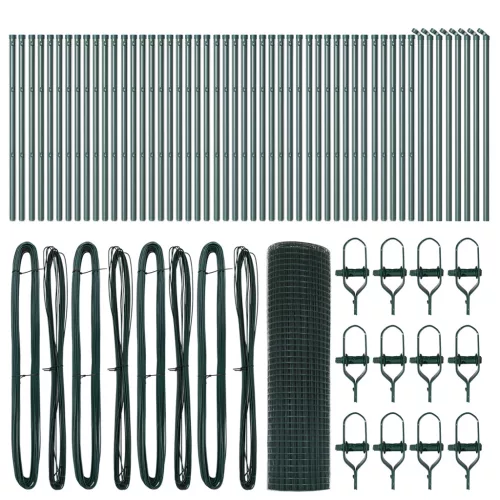  Hegesztett Drótfence 13 Oszloppal Zöld 0.6x100 m Acél