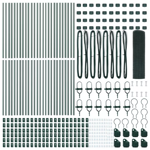  Hegesztett Drótfence 13 Oszloppal Zöld 0.6x100 m Acél