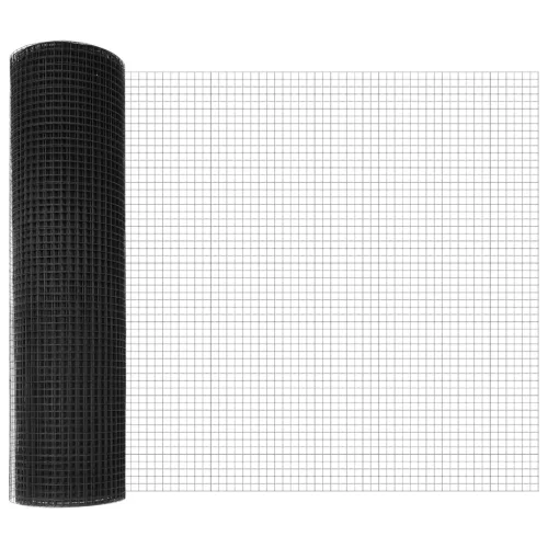  Kerítésoszlop Készlet 2 db Szürke Műanyag, Fém 25 x 0.5 m