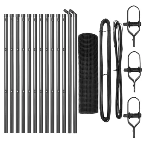  Hegesztett Drótkerítés 13 Oszlop Szürke 0.6x25 m Acél