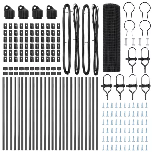  Hegesztett Drótkerítés 13 Oszloppal Szürke 0.5x50 m Acél