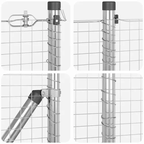  Tüskés Beépített Hegesztett Hálós Kerítés Acél Ezüst Háló