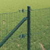  Tüskés Beépített Hegesztett Hálós Kerítés Acél és PVC Zöld Háló