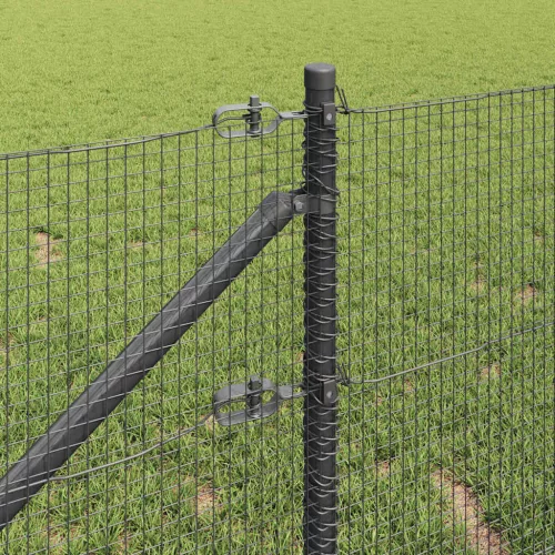  Tüskés Beépített Hegesztett Hálós Kerítés Acél és PVC Szürke
