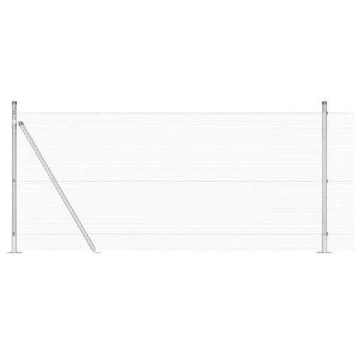  Kerítésoszlop Készlet 2 db Horganyzott acél 10 x 1 méter Tartós