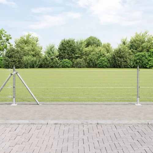  Kerítésoszlop Készlet 25 x 0.5 m 2 db Horganyzott acél Tartós