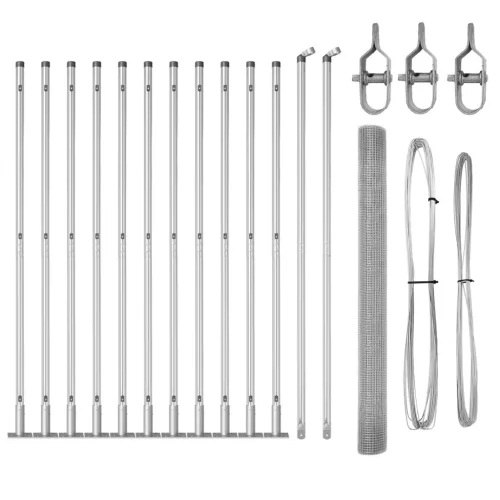  Hegesztett drótháló kerítés 13 befogott oszloppal 1.5x25 m Galvanizált acél