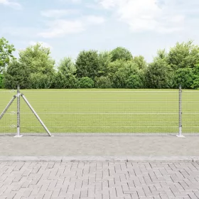    Horganyzott Drótkerítés 13 Flanged Posts 0.5x50 m Horganyzott Acél
