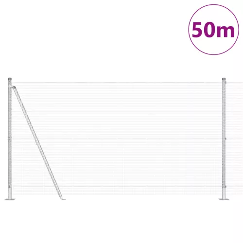  horganyzott drótkerítés 13 fakkos oszloppal 1.2x50 m horganyzott acél