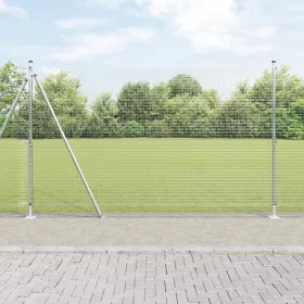    Hegesztett Drótfence 13 Flemzölő Oszloppal 1.4x50 m Galvanizált Acél