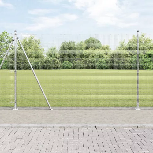  Hegesztett Drótfence 13 Flemzölő Oszloppal 1.4x50 m Galvanizált Acél