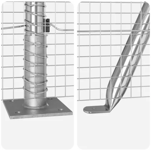  Hegesztett Drótkerítés 13 flánkos oszloppal 1.5x50 m galvanizált acél