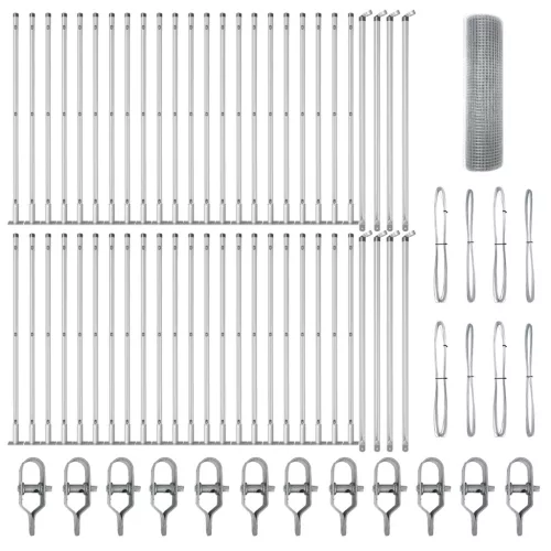  Hegesztett Hálós Kerítés 13 Függőleges Poszttal 0.5x100 m Horganyzott Acél