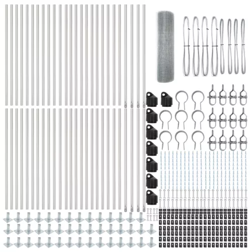  Hegesztett Hálós Kerítés 13 Függőleges Poszttal 0.5x100 m Horganyzott Acél