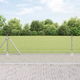    Horganyzott Drótkerítés 13 Flanged Oszloppal 0.6x100 m Horganyzott Acél