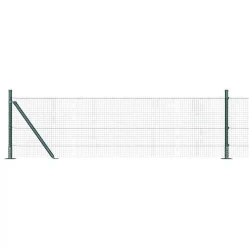  Zöld Kerítés Poszt Készlet 2 db-os készlet Zöld Acél 25 x 0,5 m