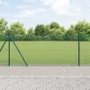  Kerítésoszlop Készlet 2 db Zöld Acél, PVC 25 x 1 m Tartós