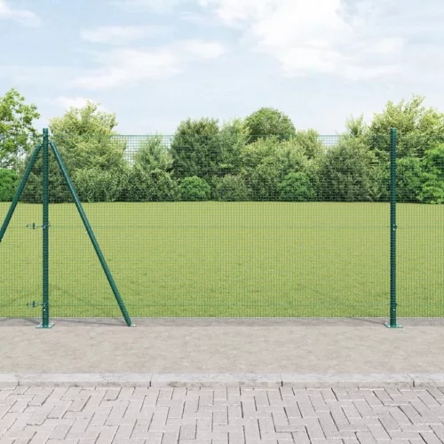  Hegesztett Drótkerítés 13 Flenkelt Cölöppel Zöld 1.2x25 m Acél