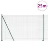  Hegesztett Drótkerítés 13 Flanged Posts-szal Zöld 1.5x25 m Acél