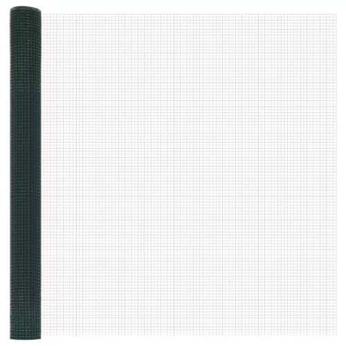  Hegesztett Drótkerítés 13 Flanged Posts-szal Zöld 1.5x25 m Acél