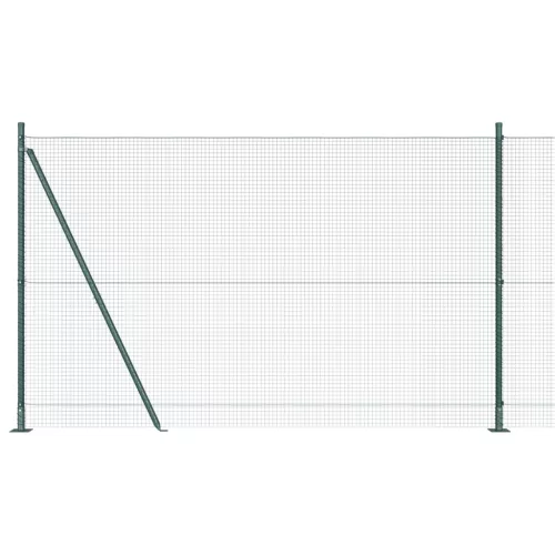  Hegesztett Drótkerítés 13 Flanged Posts-szal Zöld 1.5x25 m Acél