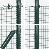  Hegesztett Drótkerítés 13 Flanged Posts-szal Zöld 1.5x25 m Acél