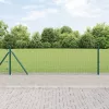  hegesztett drótkerítés 13 talpas oszloppal Zöld 0.4x50 m Acél