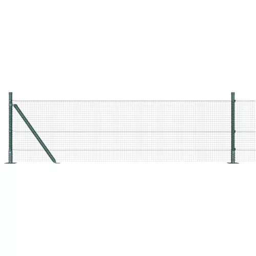  Hegesztett Drótkerítés 13 Dugós Oszloppal Zöld 0.4x50 m Acél