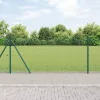  horganyzott drótkerítés 13 kávaoszloppal zöld 1x50 m acél