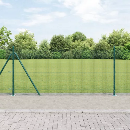  horganyzott drótkerítés 13 kávaoszloppal zöld 1x50 m acél