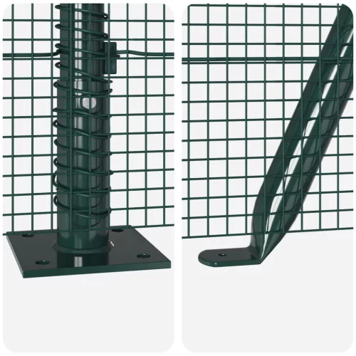  Hegesztett Drótfence 13 Flanged Oszloppal Zöld 1.2x50 m Acél