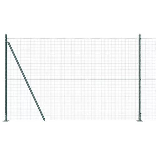  hegesztett drótháló kerítés 13 lábazatos oszloppal Zöld 1.4x50 m Acél