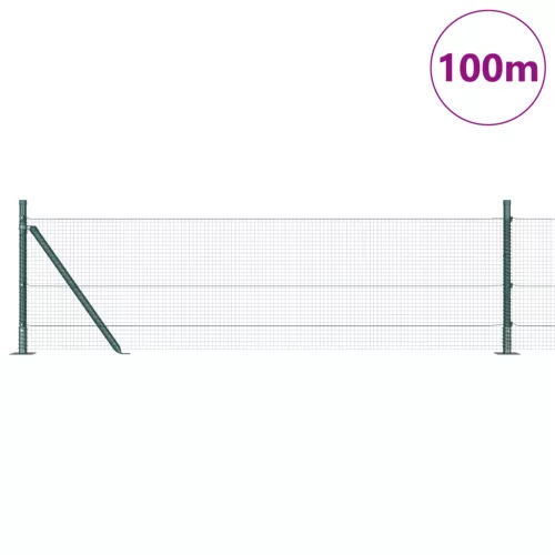  Hegesztett Drótkerítés 13 Flanged Posttal Zöld 0,4x100 m Acél