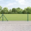  Hegesztett Drótkerítés 13 Lemezes Oszlopokkal Zöld 0.4x100 m Acél