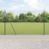  Hegesztett Drótkerítés 7 Félflángolt Oszloppal Szürke 1.6x10 m Acél