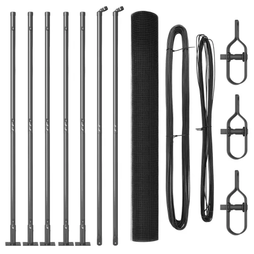  Hegesztett Drótkerítés 7 Félflángolt Oszloppal Szürke 1.6x10 m Acél