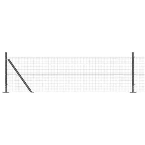  hegesztett drótkerítés 13 felfelé álló poszttal Szürke 0.4x25 m acél