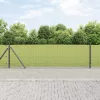  Kerítésszett 2 darab Szürke Fém 25 x 0.5 m Tartós