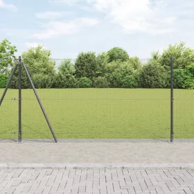    Hegesztett drótkerítés 13 Flanged Posttal Szürke 1,2x25 m Acél