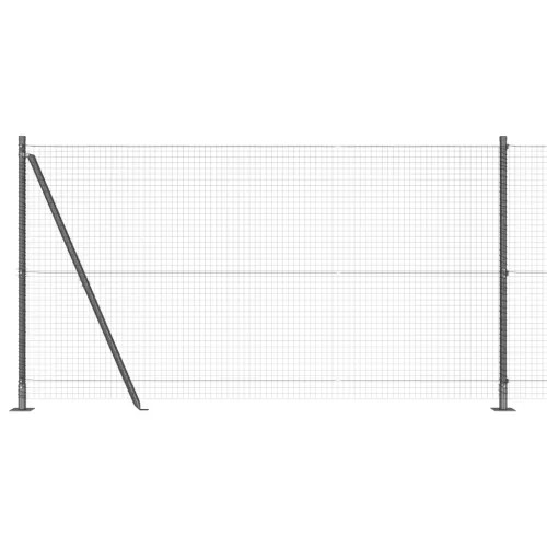  Hegesztett Drótkerítés 13 Feltárt Oszlopokkal Szürke 1.2x25 m Acél