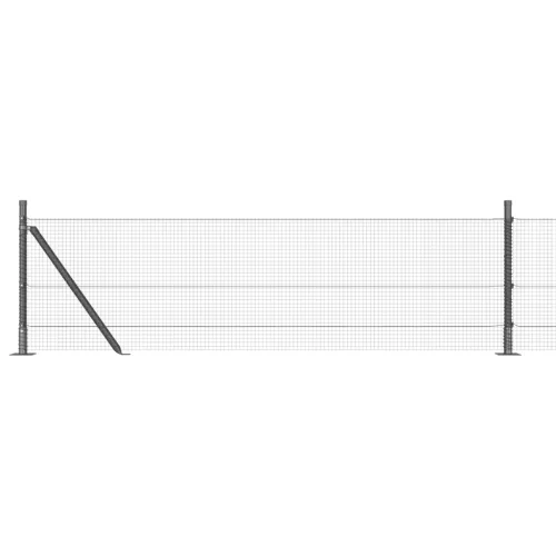  Hegesztett Drótháló Kerítés 13 Fennyes Oszloppal Szürke 0.5x50 m Acél