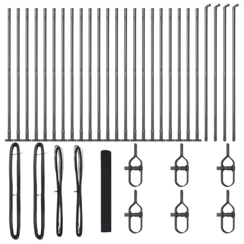  Hegesztett Drótkerítés 13 Flangált Tartóval Szürke 1.2x50 m Acél