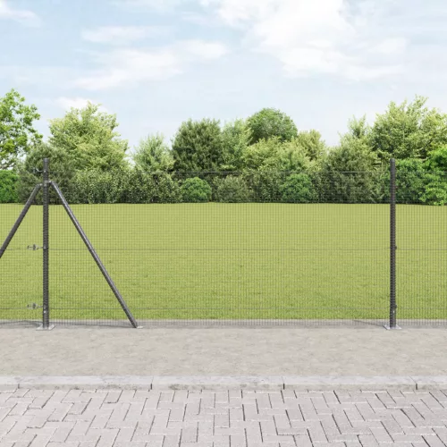  Hegesztett Drótkert 13 Furatos Oszloppal Szürke 0.8x100 m Acél